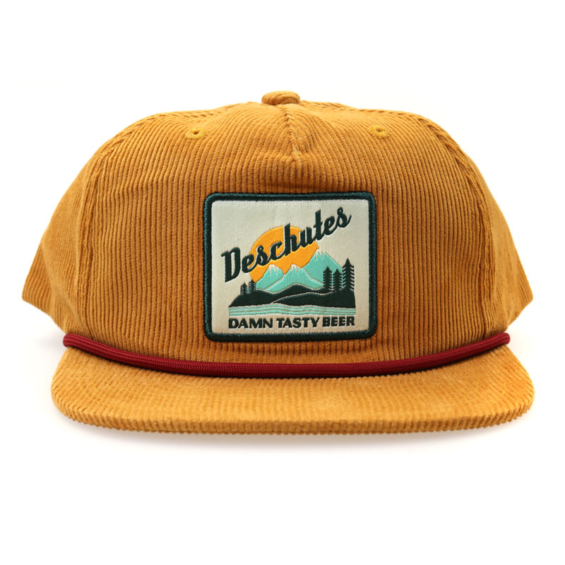 Woodcut Mountains Corduroy Grandpa Hat - Image 2