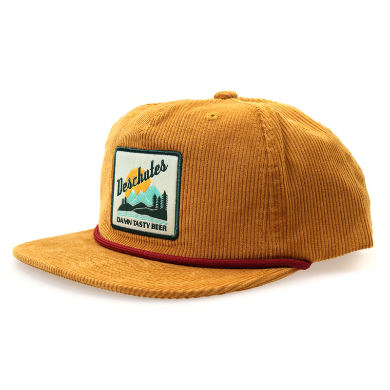 Woodcut Mountains Corduroy Grandpa Hat