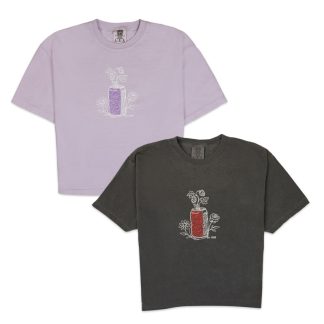 Ladies Boxy Crop Mono-line Can Tee